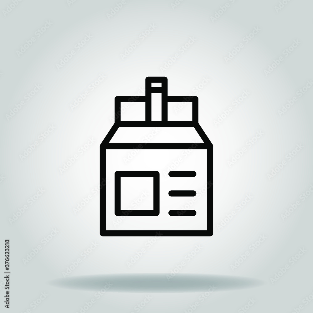 juice pack icon or logo in outline
juice pack icon or logo in outline