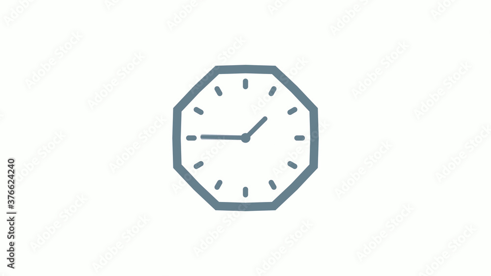 Counting down aqua gray color clock icon on white background Counting down aqua gray color clock icon on white background