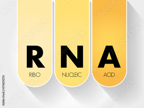 RNA - Ribonucleic acid acronym, medical concept background