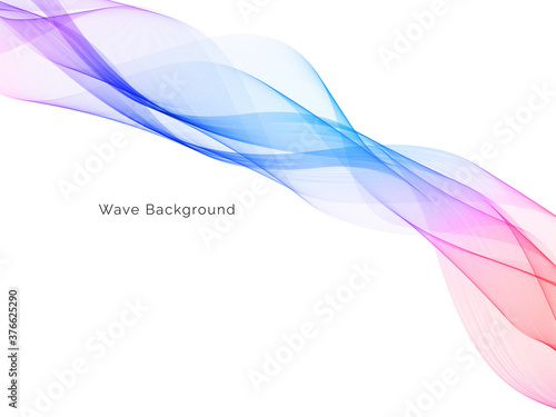 Colorful wave design modern background