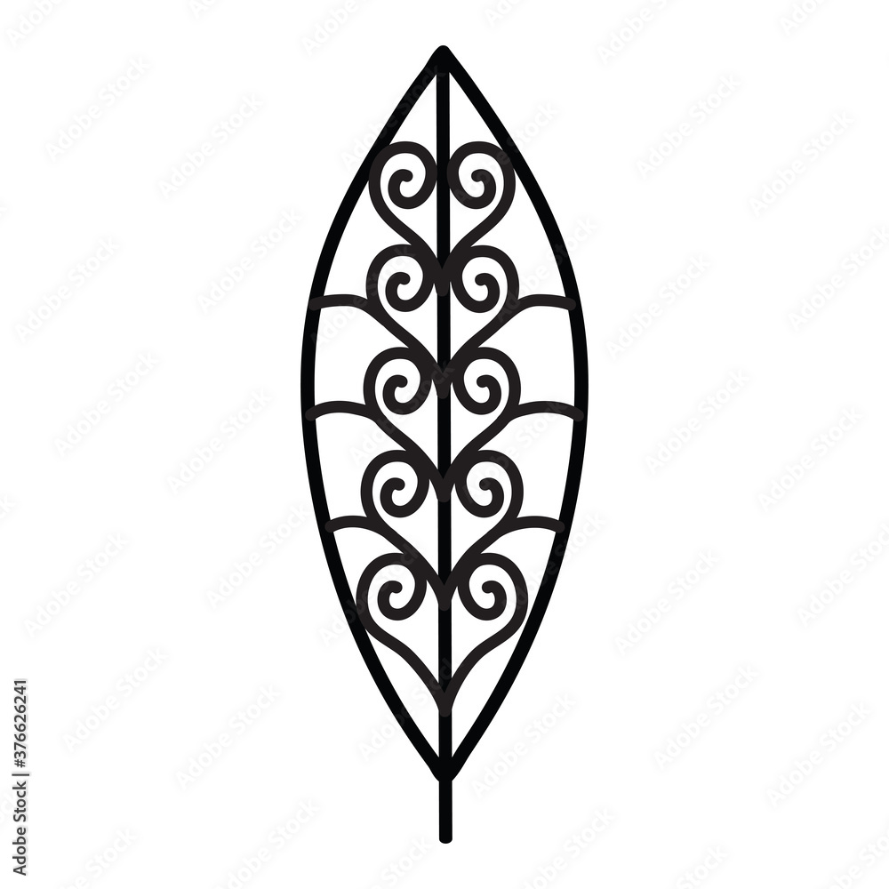 Stylized Tree Leaf On A White Background. Vector Illustration Stylized Tree Leaf On A White Background. Vector Illustration