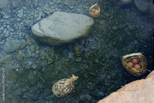 Hot Spring Boiled Onsen Egg Chae Son, Lampang North Thaland photo