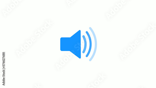 Amazing aqua color speaker icon on white background