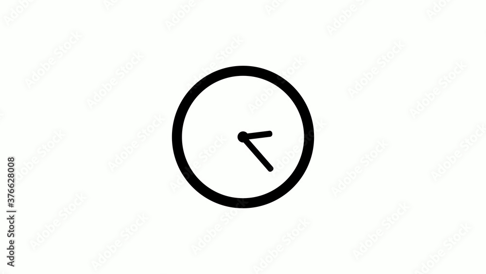 New circle counting down clock icon on white background,Clock icon without trick New circle counting down clock icon on white background,Clock icon without trick