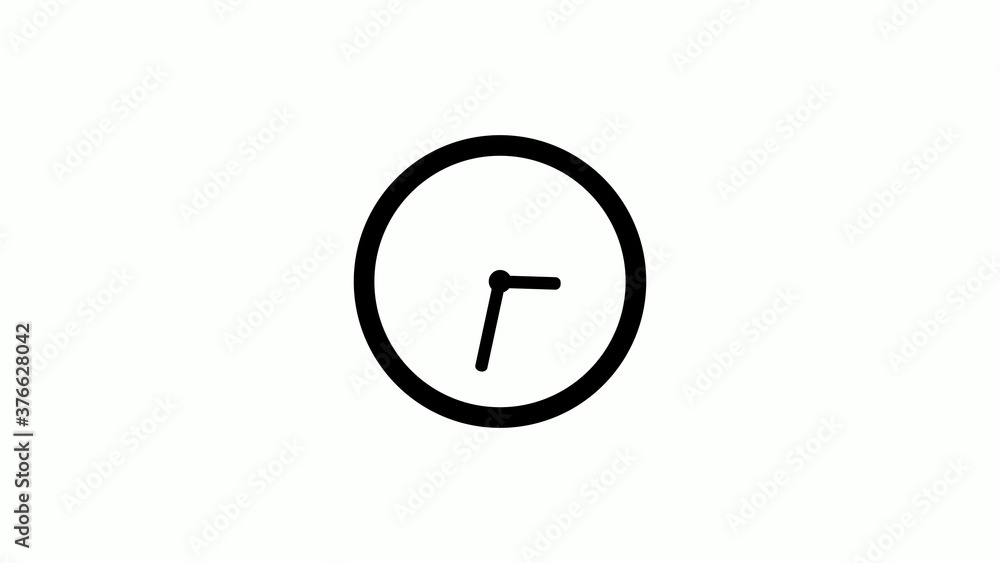 New circle counting down clock icon on white background,Clock icon without trick New circle counting down clock icon on white background,Clock icon without trick