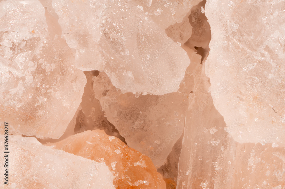 Fototapeta premium Himalaya Salt Flakes in Different Bright Pink Tones Colors High Resolution Photo in Background Wallpaper Colorful Macro