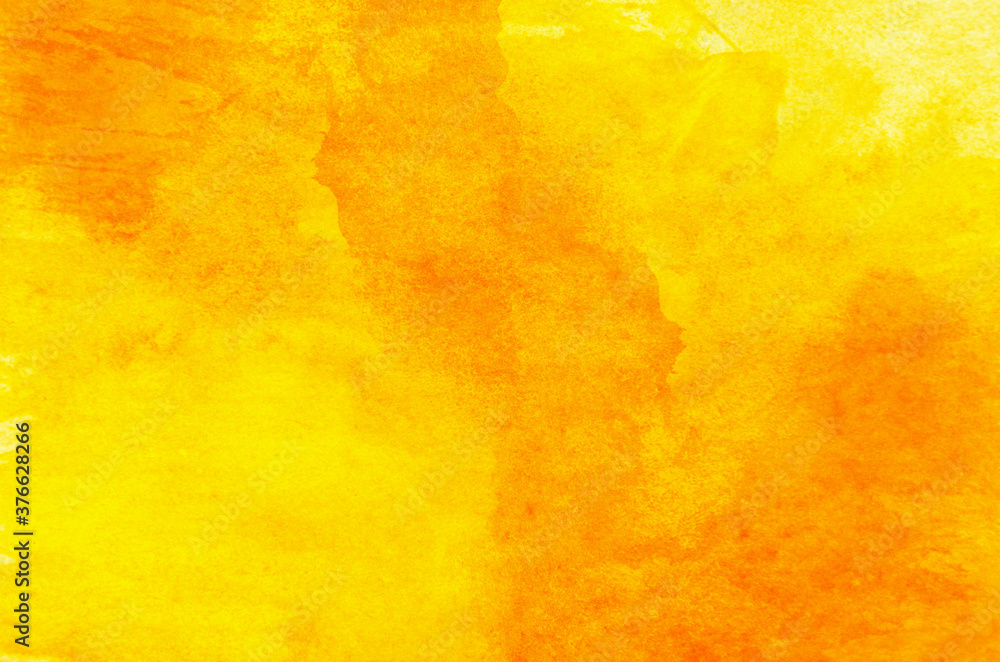 Abstract yellow watercolor background texture - obrazy, fototapety, plakaty 