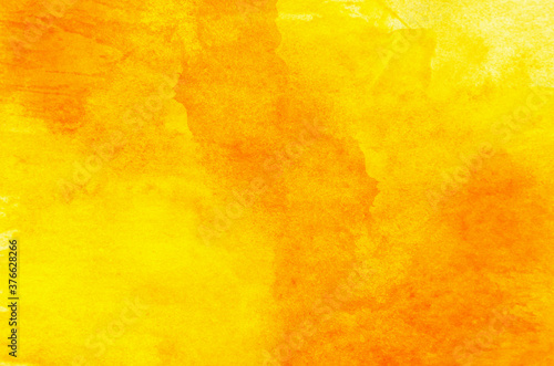 Abstract yellow watercolor background texture photo