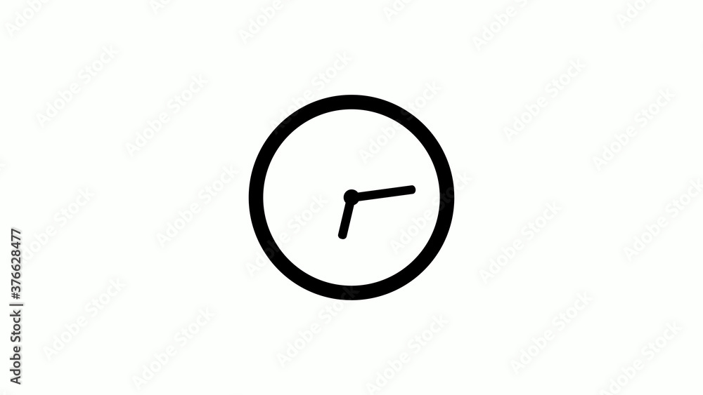 New circle counting down clock icon on white background,Clock icon without trick New circle counting down clock icon on white background,Clock icon without trick
