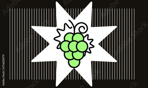 grape icon vector