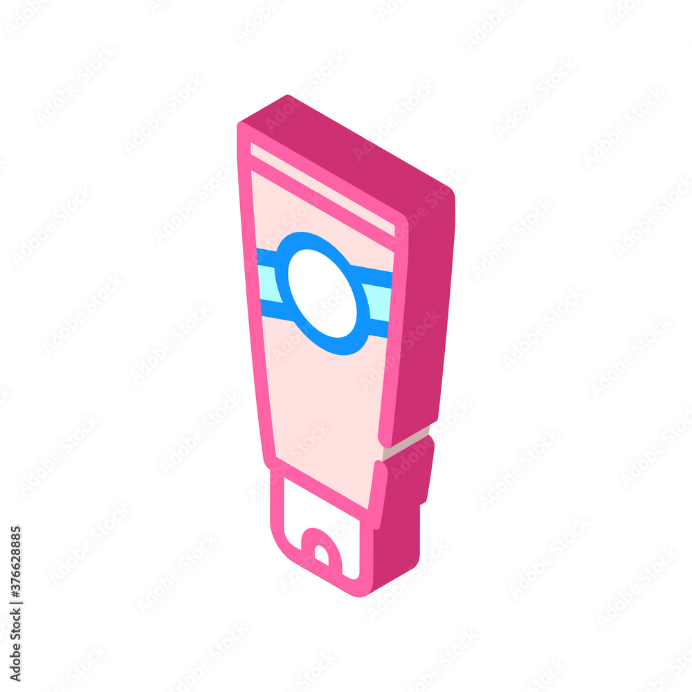 sunscreen tube isometric icon vector isolated illustration sunscreen tube isometric icon vector isolated illustration
