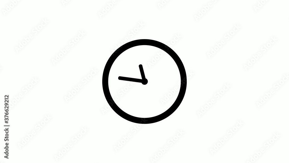 New circle counting down clock icon on white background,Clock icon without trick New circle counting down clock icon on white background,Clock icon without trick
