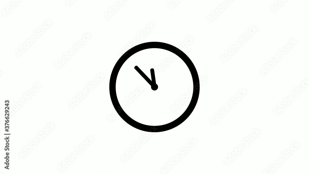 New circle counting down clock icon on white background,Clock icon without trick New circle counting down clock icon on white background,Clock icon without trick