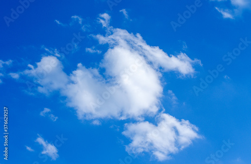 White clouds in blue sky