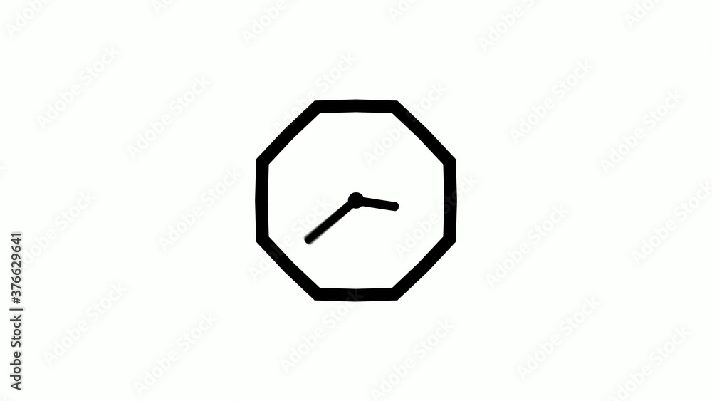 Amazing 12 hours counting down clock icon on white background,clock without trick Amazing 12 hours counting down clock icon on white background,clock without trick