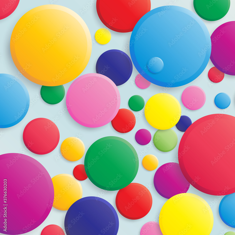 Abstract Background with colorful 3d circles on blue backdrop - vector design
Abstract Background with colorful 3d circles on blue backdrop - vector design