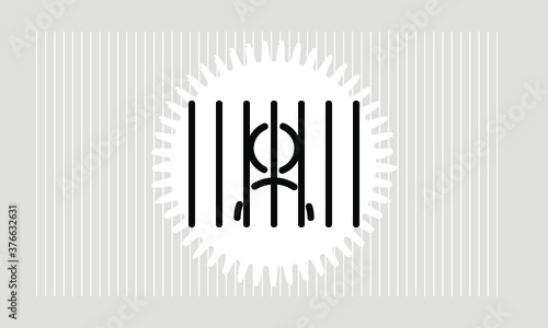prison icon vector 