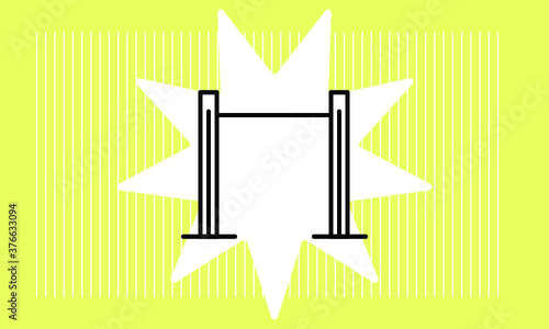 sports horizontal bar icon vector