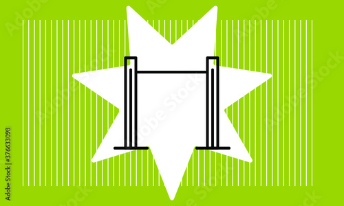 sports horizontal bar icon vector