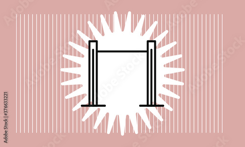 sports horizontal bar icon vector