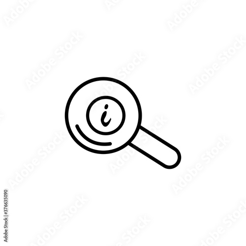 Search information line icon. Design template vector