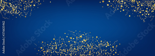 Yellow Ribbon Celebrate Vector Panoramic Blue 