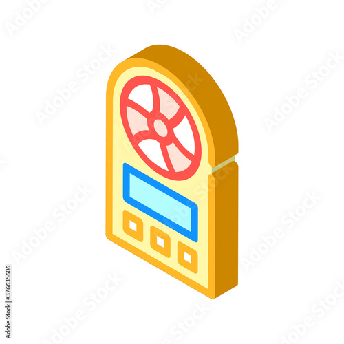 anemometer measuring equipment isometric icon vector illustration