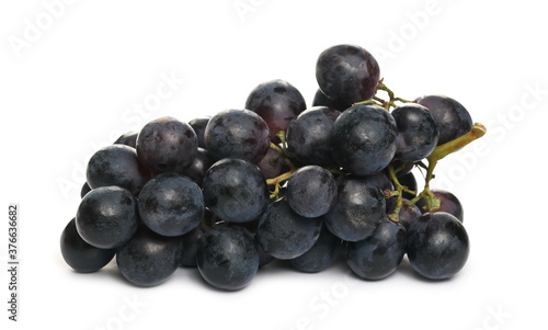 Black muscat hamburg grapes isolated on white background