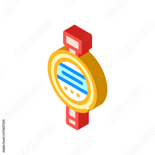 hardness meter or durometer isometric icon vector illustration