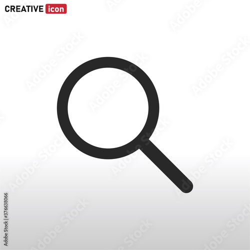Magnify icon vector . Search sign