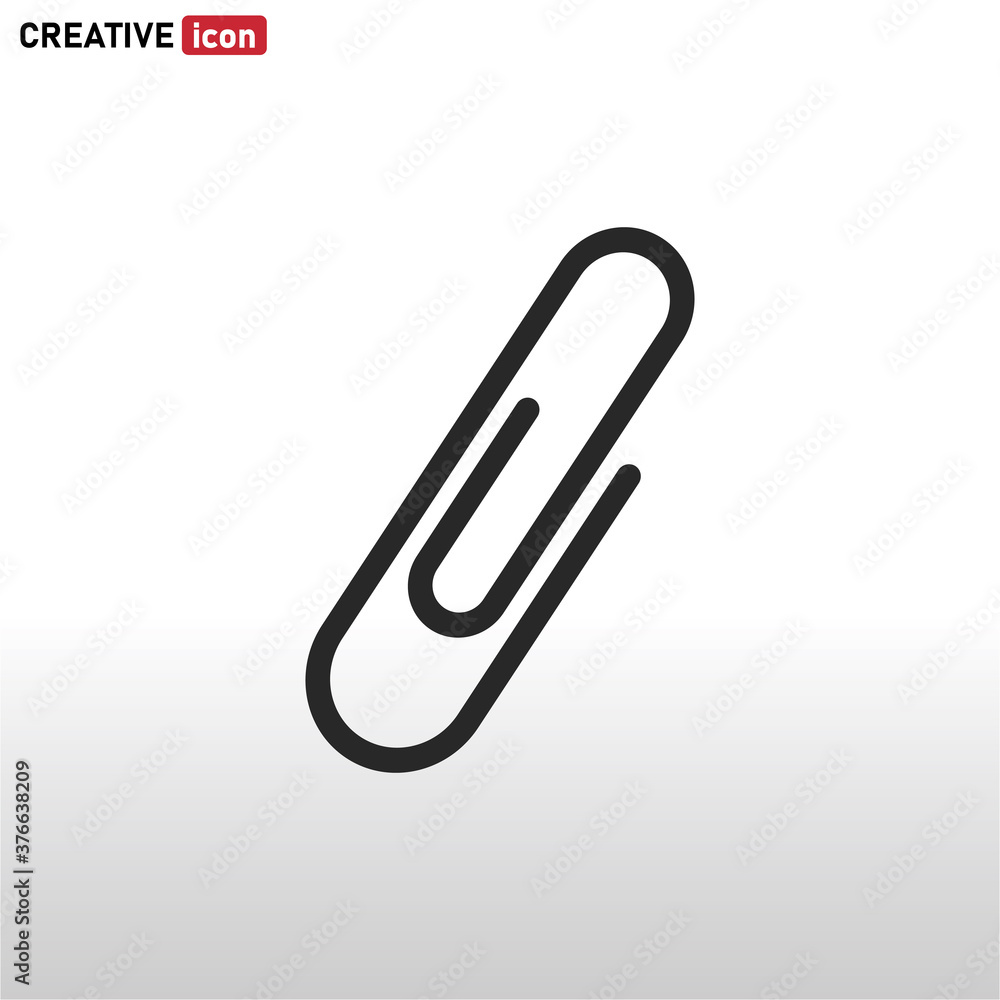 Paper Clip icon vector . Paperclip sign Paper Clip icon vector . Paperclip sign