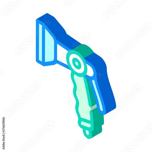 pistol spray watering isometric icon vector illustration