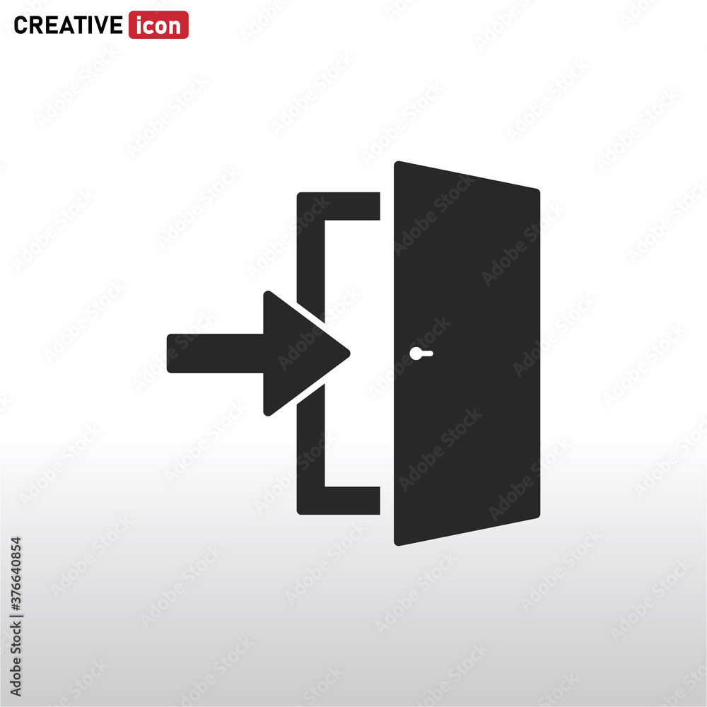 Door arrow icon vector eps 10 Door arrow icon vector eps 10