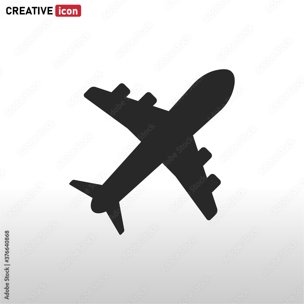 Obraz premium Airplane icon vector . Travel sign