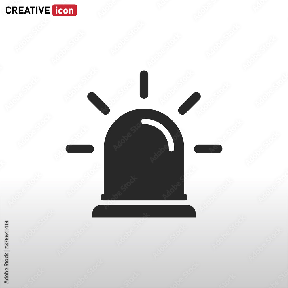 Siren icon vector . Alarm sign Siren icon vector . Alarm sign