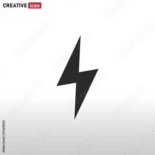 Flash icon vector . Lightning sign Free Download Flash icon vector . Lightning sign - GFXLoad
