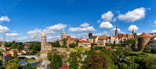 panorama cityscape view of the old town of Bautzen in Saxony