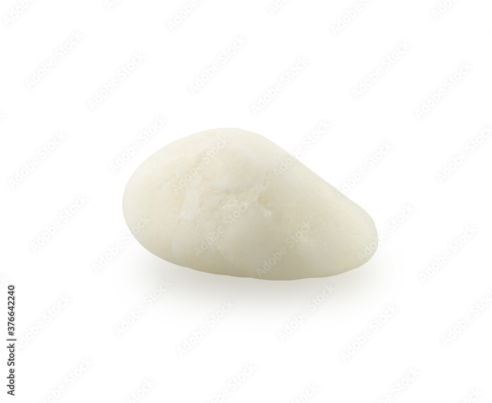 White stone on white background with clipping path for decorative design and other