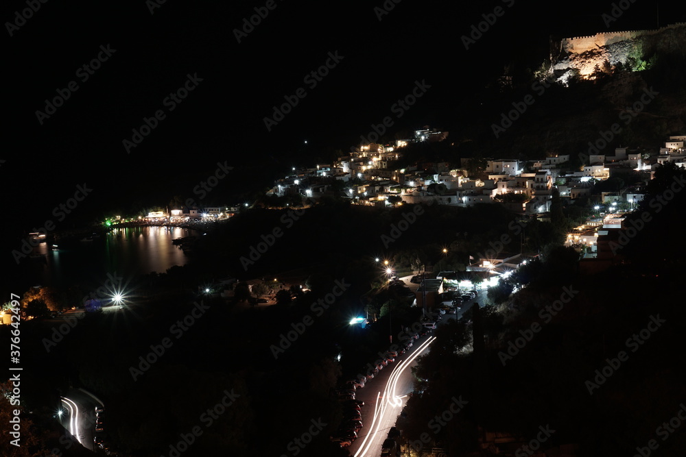 Lindos by night, Rhodes