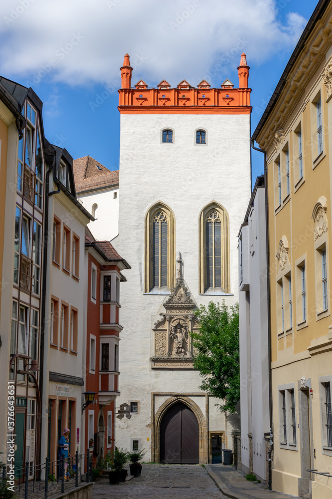 view of the historic old town of Bautzen with its many city gates