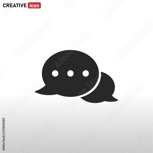 Speech Bubble icon vector . Message sign