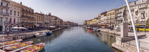 Panorama of Sète, a beautiful city in the south of France