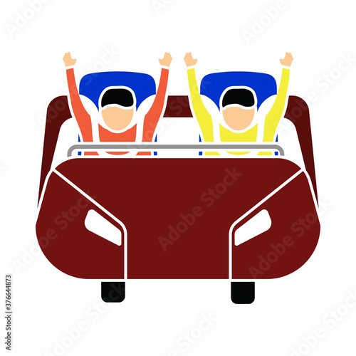 Roller Coaster Cart Icon