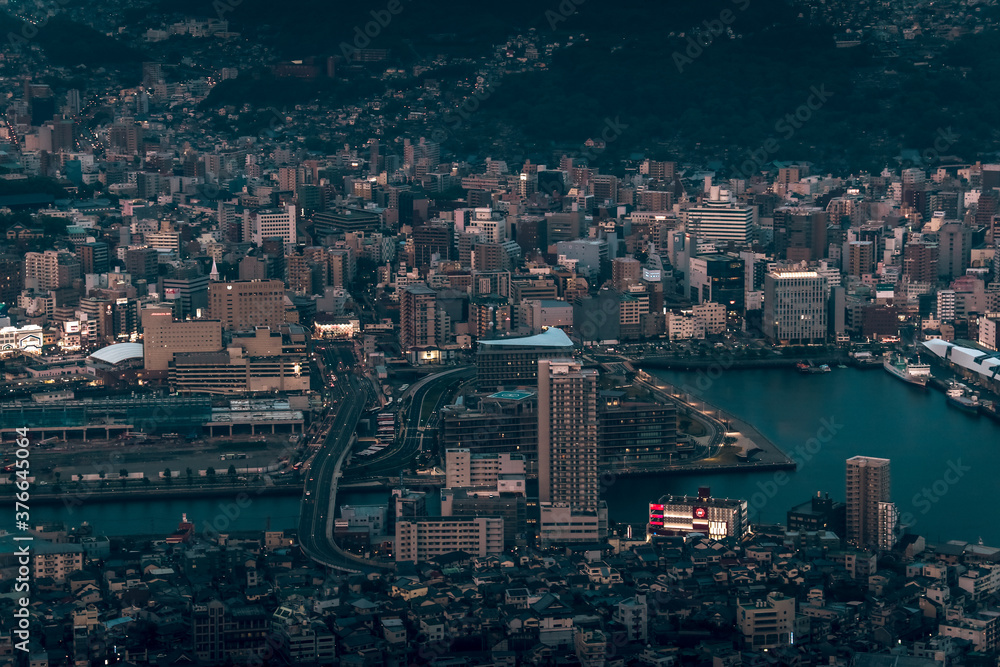 Obraz premium Nagasaki in night view