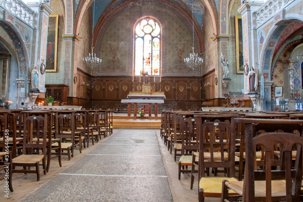 Fototapeta premium Marennes. Chœur de l'église Saint-Pierre. Charente-Maritime. Nouvelle-Aquitaine