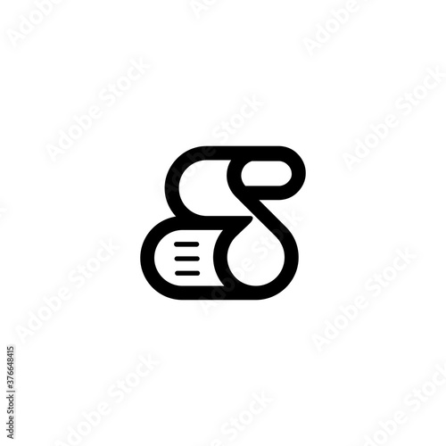 letter S doc logo vector