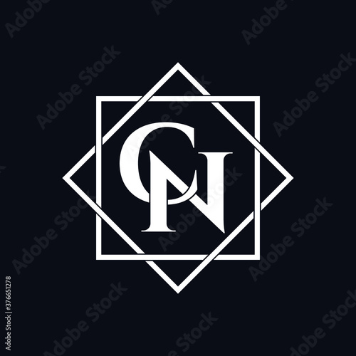 Letter CN luxury logo design vector