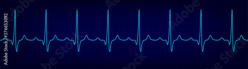 Electrocardiogram. ECG concept. Heartbeat and pulse. Medicine and health. Eps 10 vector illustration.