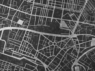 City map street road Urban planning concept Black texture background