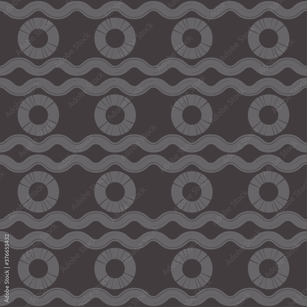 Fototapeta premium Mosaic with geometric shapes. Seamless pattern. Design with manual hatching. Textile. Ethnic boho ornament. Vector illustration for web design or print.